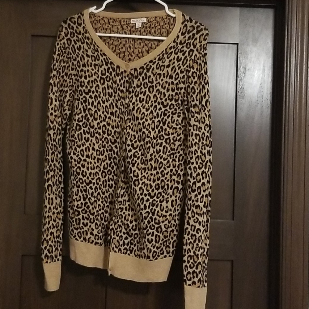Merona Cheetah Print Cardigan